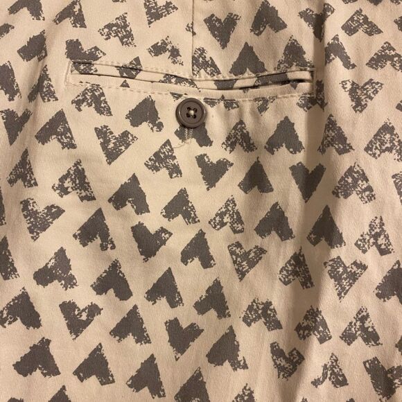 Womens Zac & Rachel Crop Pants Size 12 White with Gray Hearts NWT - Picture 5 of 9